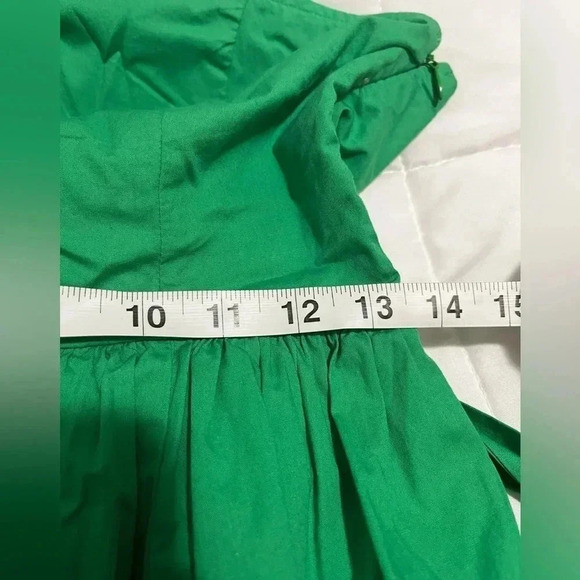 J Crew Dress Green One Shoulder Midi Dress NWT Size 6 Cotton Blend - Picture 6 of 8